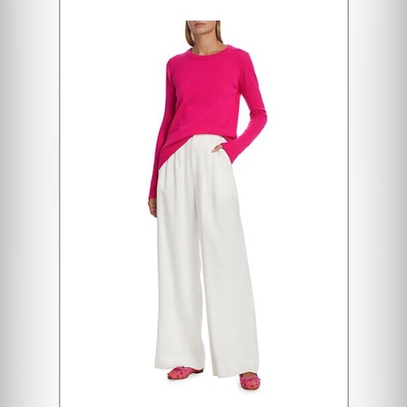 BRAND NEW WITH TAGS WOMENS CASHMERE CREW NECK SWEATER IN FUCHSIA COLOR SIZE XL. - Picture 2 of 8